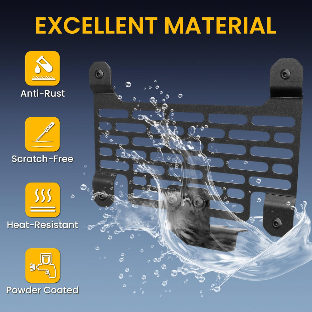Klutchtech license frame mounts left or right for flexibility.