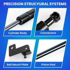 Klutchtech Maverick hood struts bracket detail with textured finish