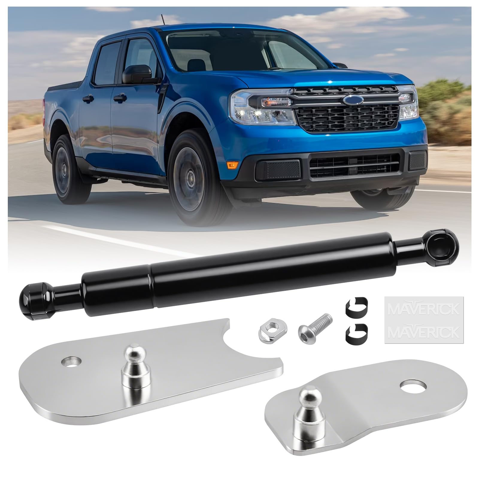 Klutchtech Maverick tailgate gas rod enabling smooth opening