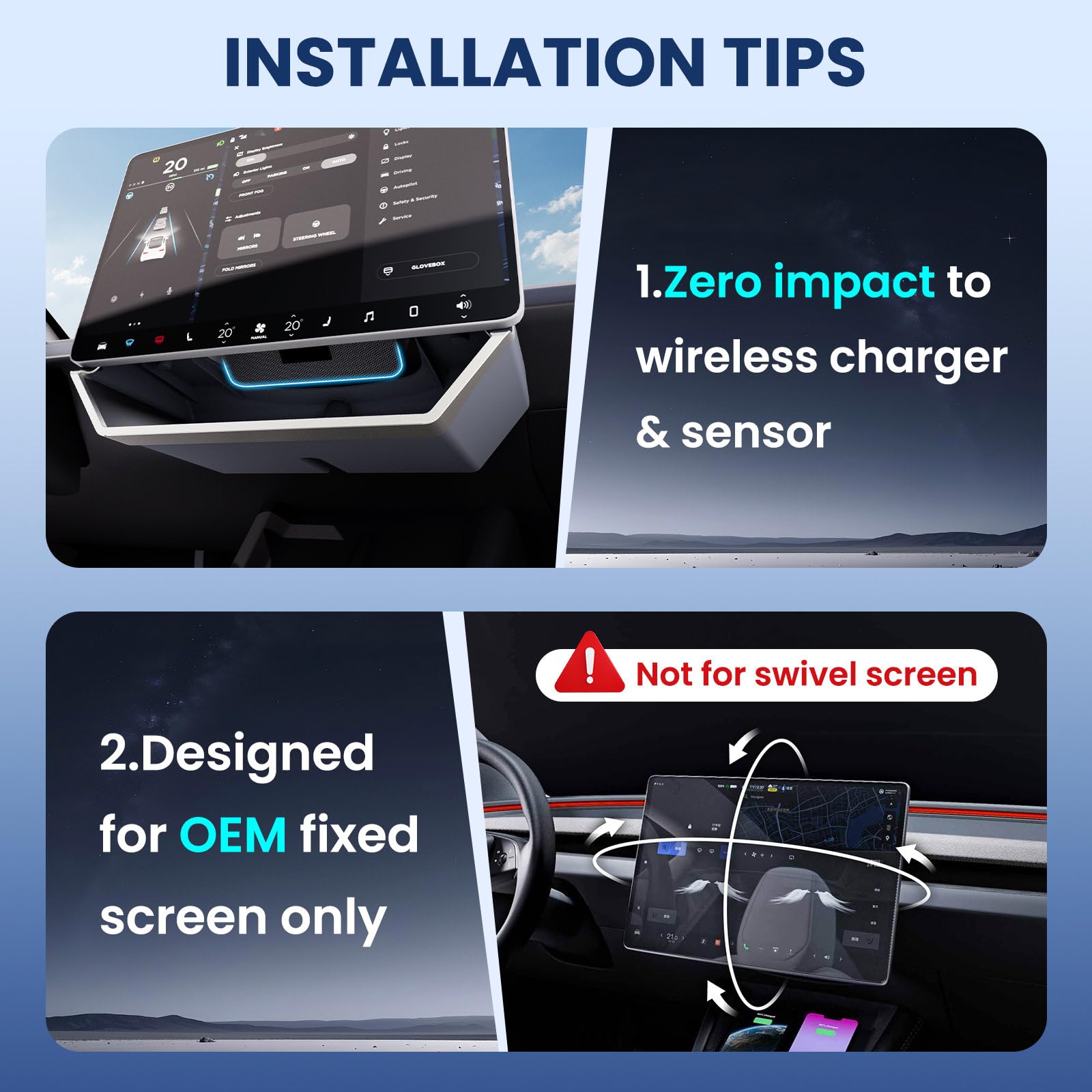 Klutchtech Model Y Juniper magnetic installation enables quick one-hand setup.