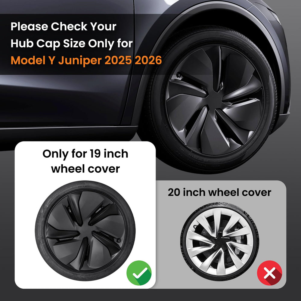 Klutchtech Model Y 19-inch crossflow wheel cover side profile for a cohesive look.