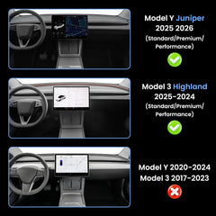 Foldable Juniper storage in Tesla Model Y that tucks away clutter neatly