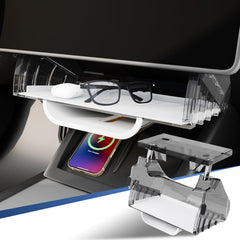 Klutchtech Invisible Behind Screen Tray keeps essentials tucked away and accessible