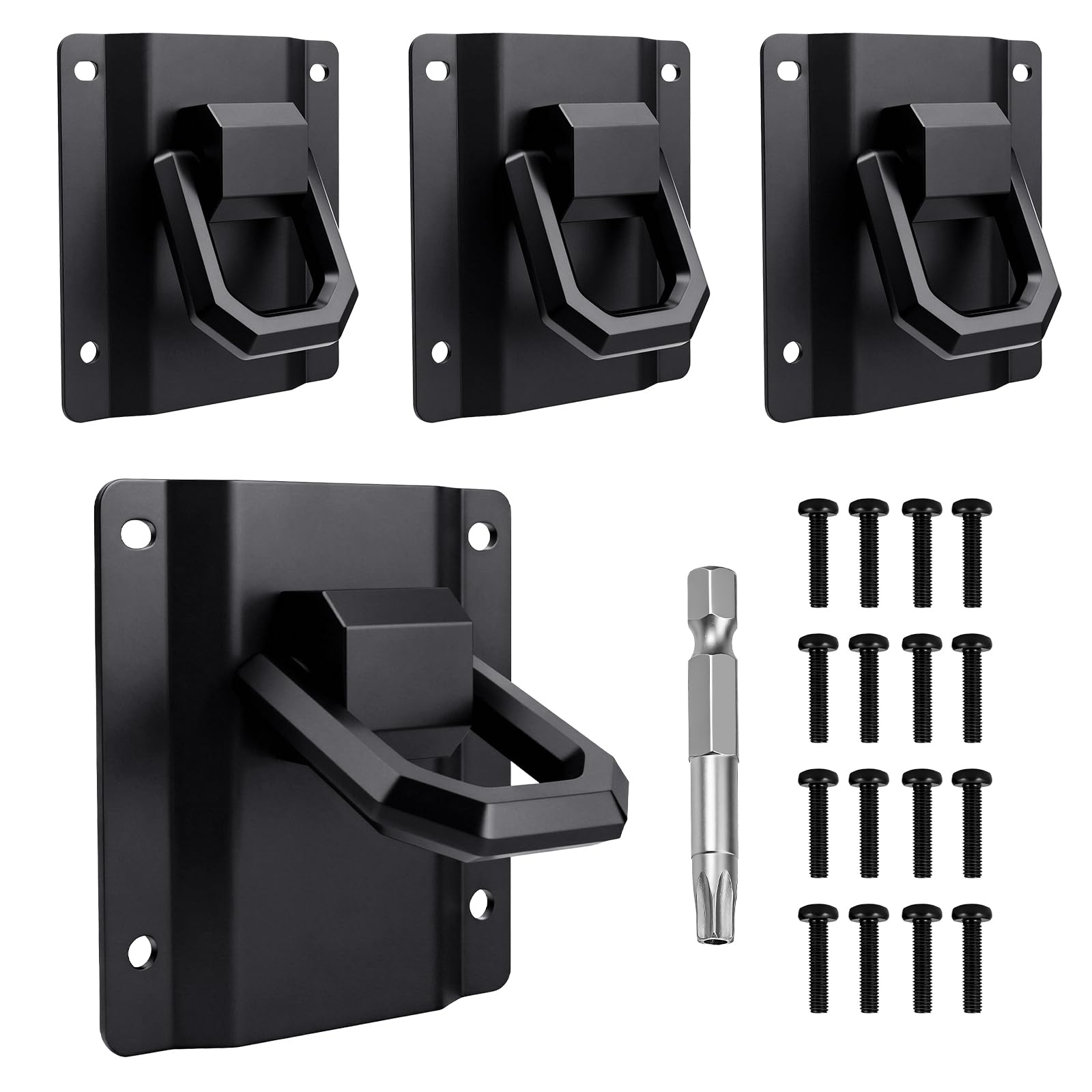 Klutchtech tie down anchors on Ford F-150 bed secure heavy loads with durable aluminum.