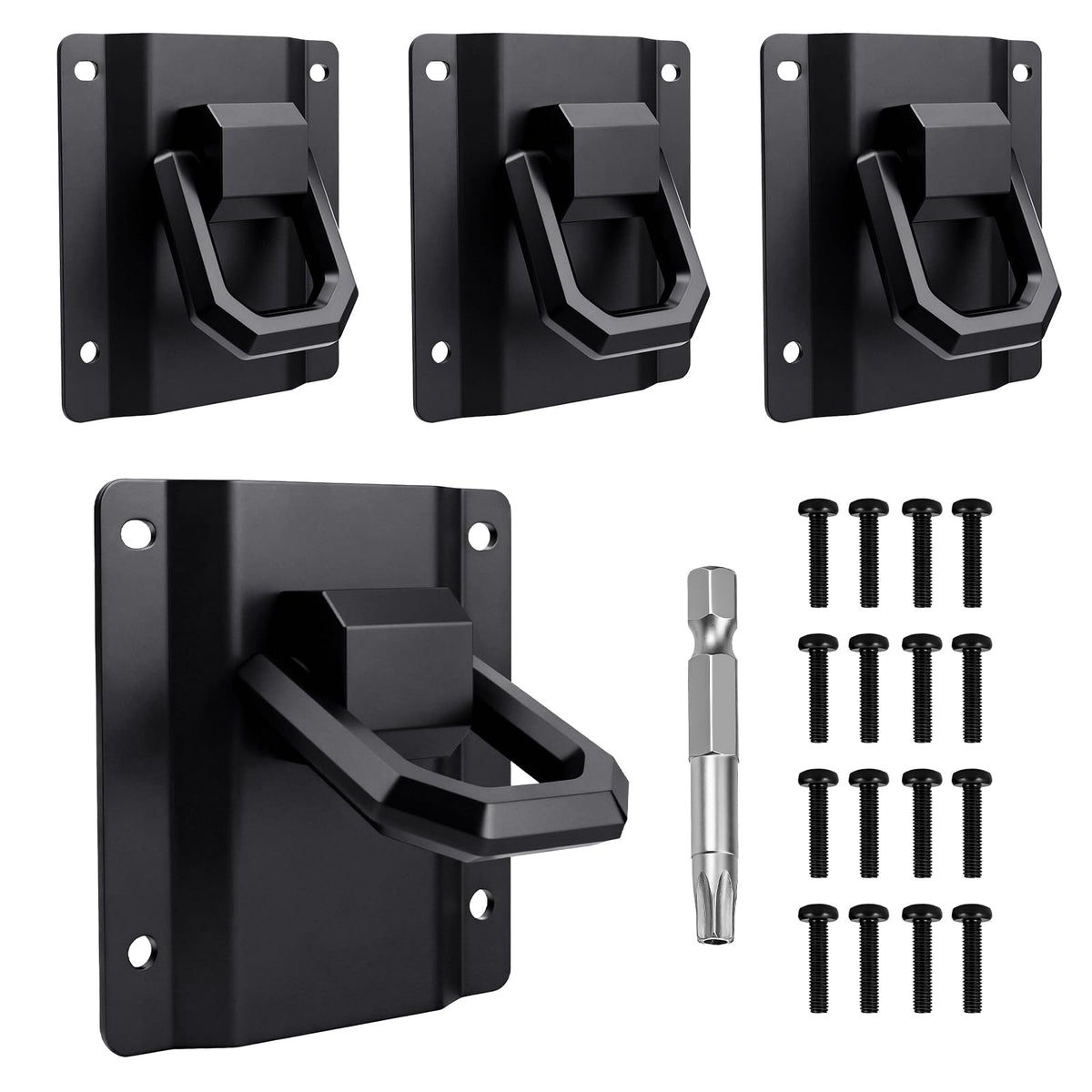 Klutchtech tie down anchors on Ford F-150 bed secure heavy loads with durable aluminum.