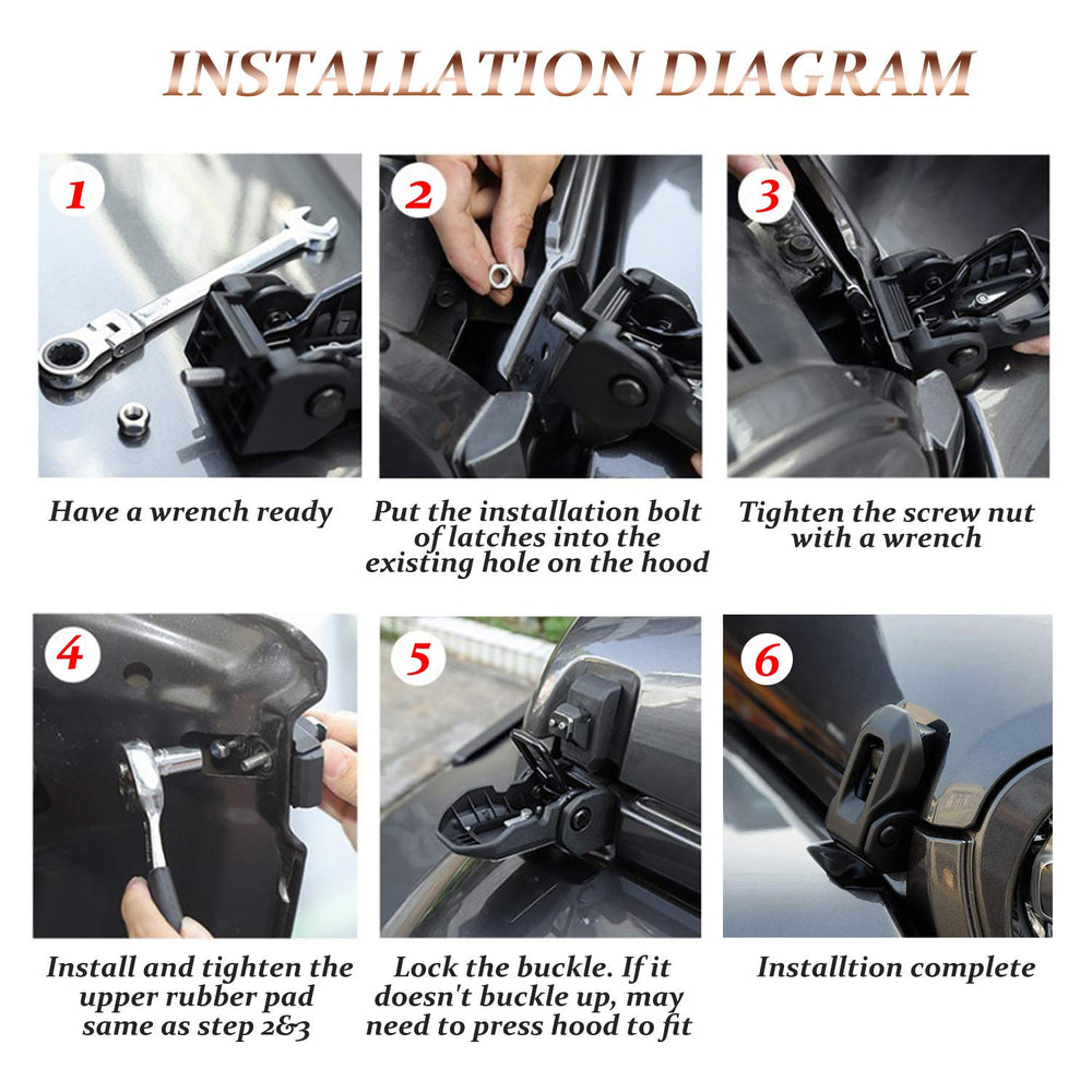 KMFCDAE hood latch ABS material closeup highlights durable, vibration-resistant construction