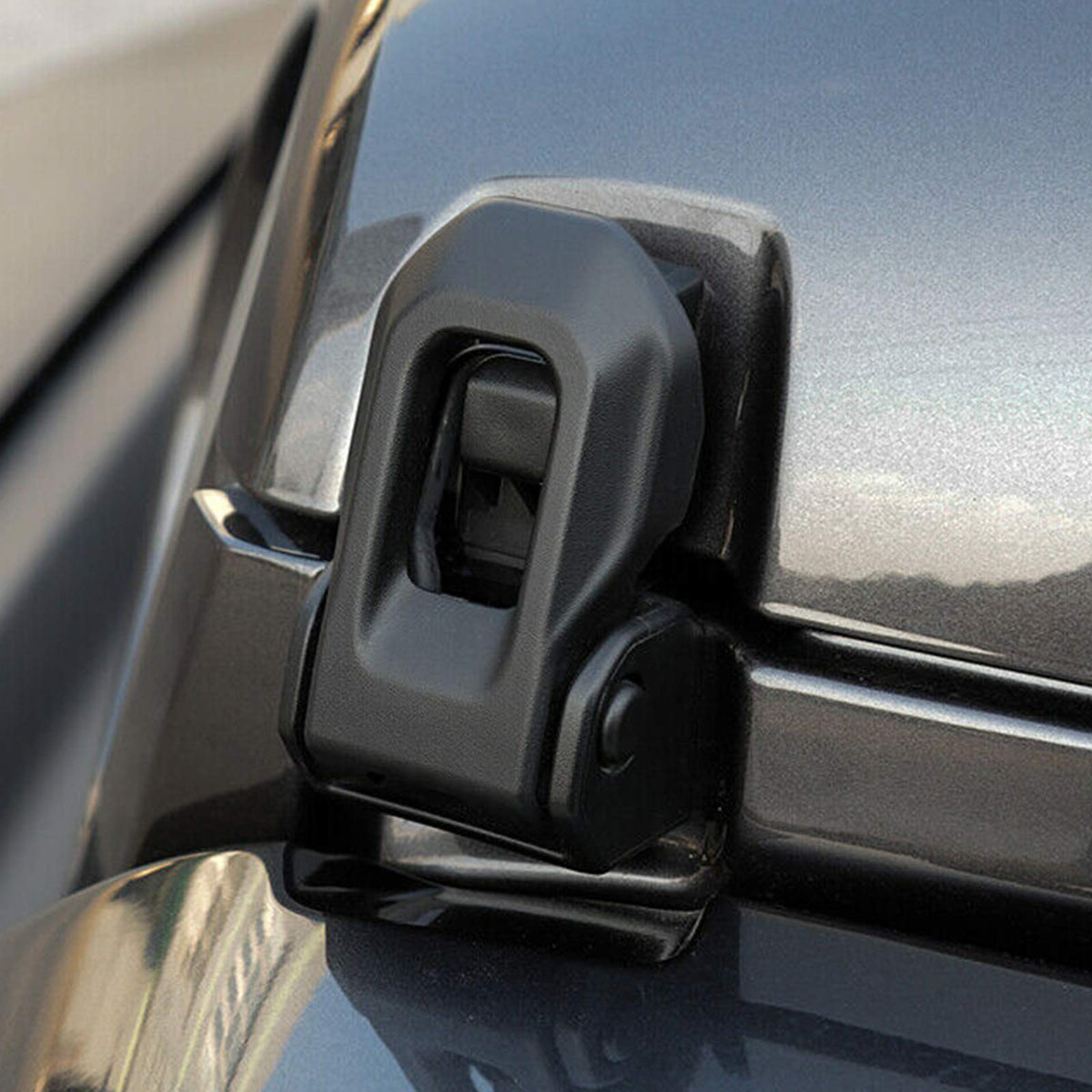 KMFCDAE JL OEM hood latch front view with precise fit for Jeep Wrangler