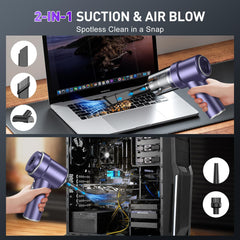 KMM 2-in-1 air duster and vacuum in use