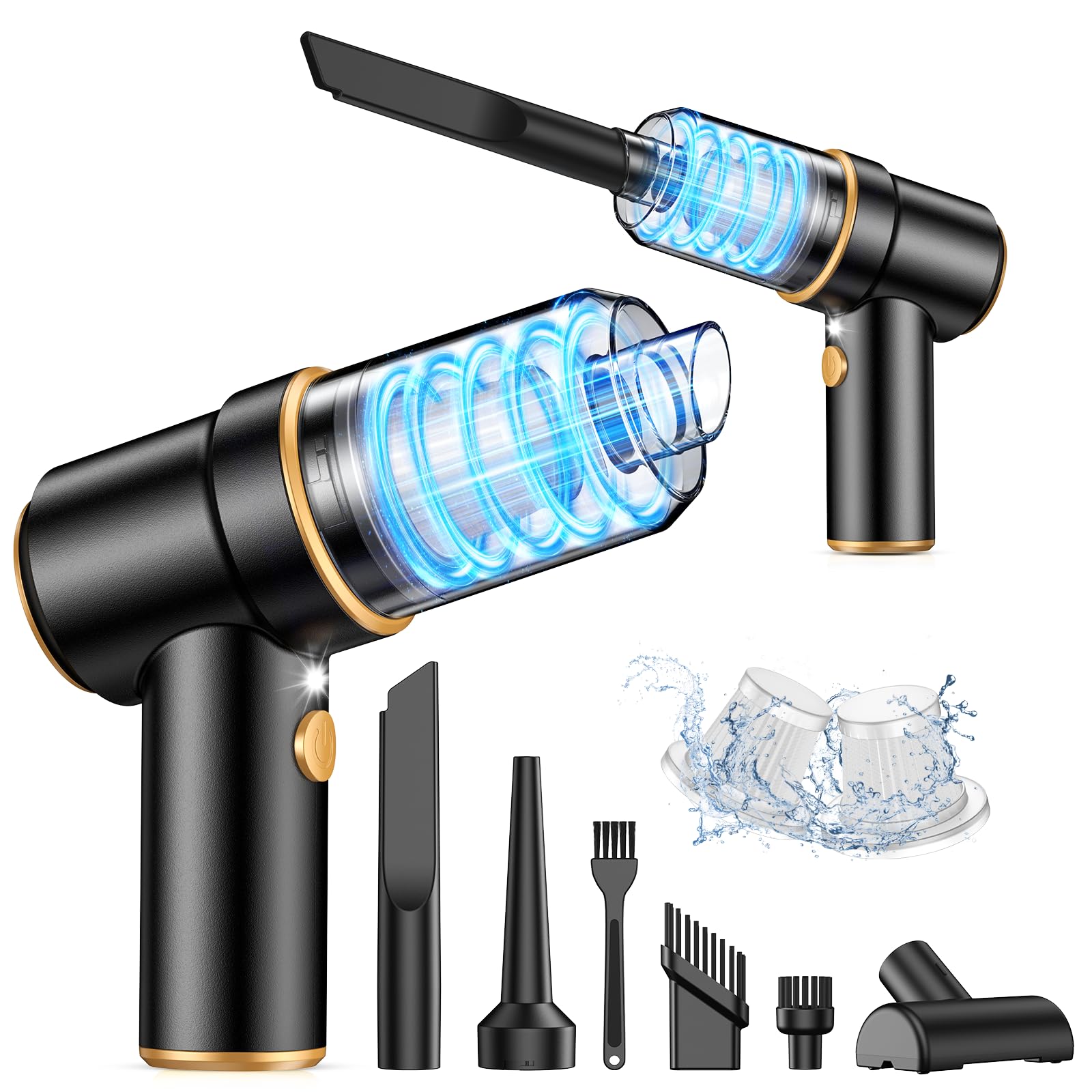 KMM Handheld Car Vacuum delivers 9000PA power for deep cleaning in tight spaces.