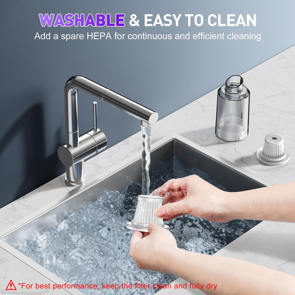 KMM HEPA filter included for cleaner airflow
