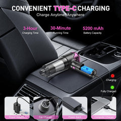 KMM handheld car vacuum-led-light helps clean dark corners
