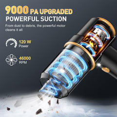 KMM Handheld Vacuum uses a washable HEPA filter for clean suction.