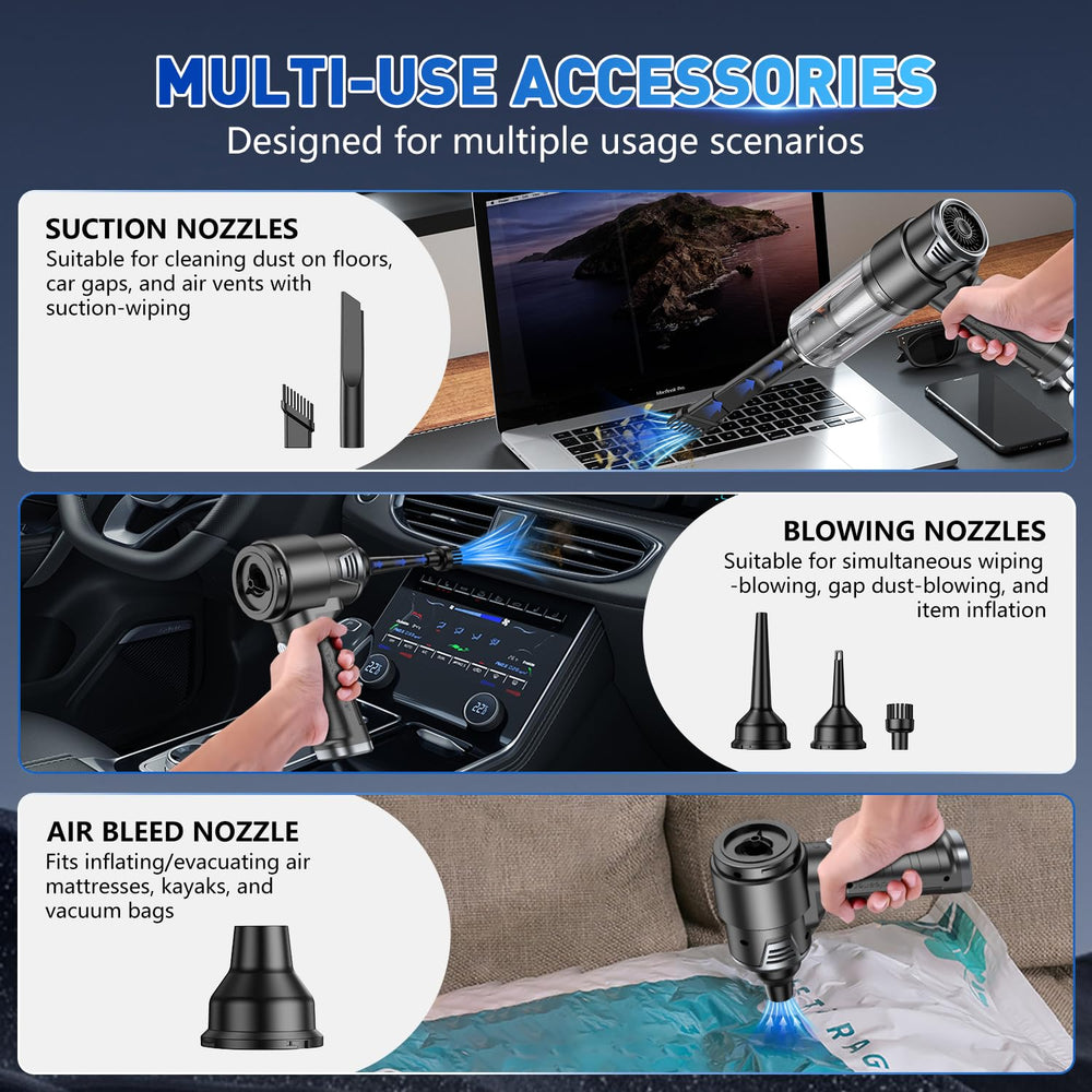 KMM handheld vacuum LED light illuminates dark corners