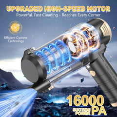 KMM handheld vacuum Type-C charging enables quick, convenient power ups.