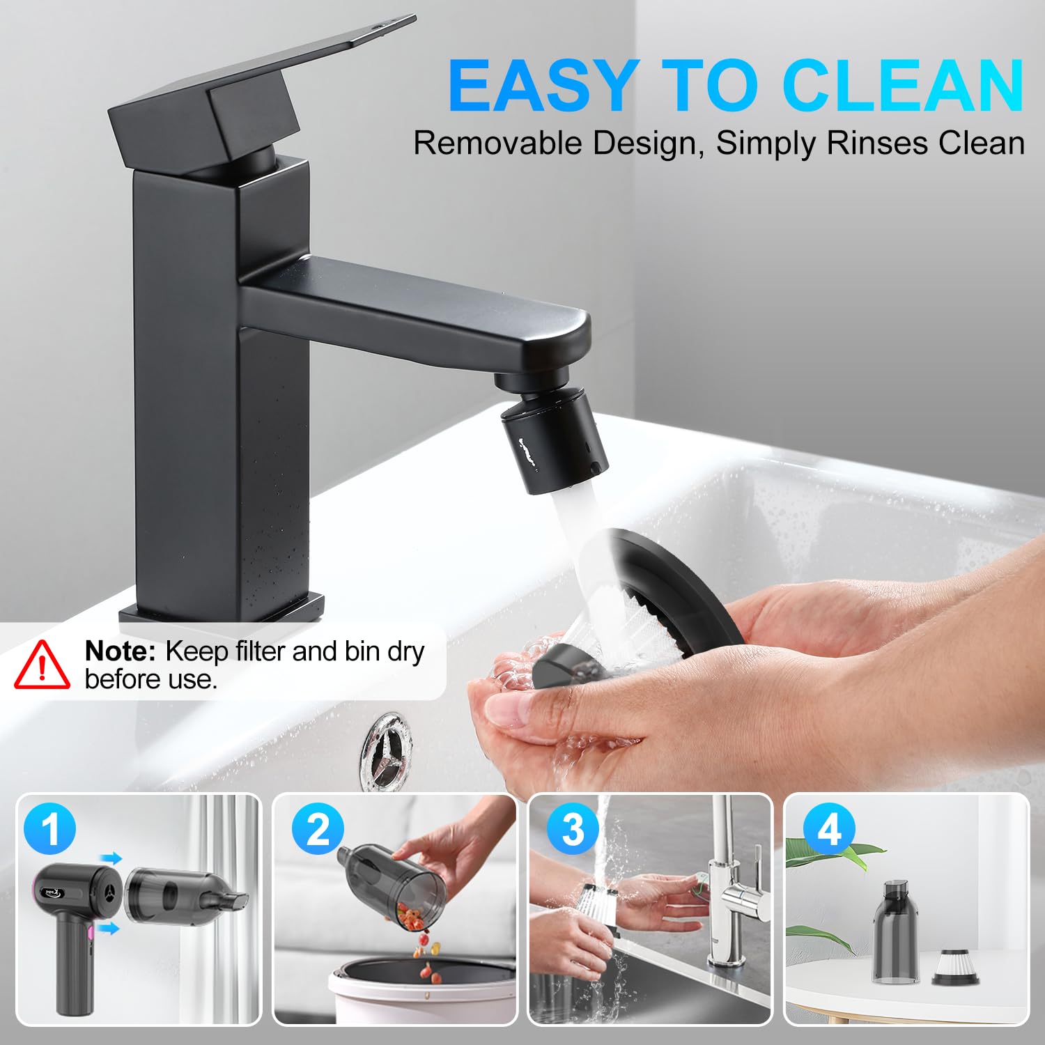 KMM LED light helps illuminate dark cleaning spots