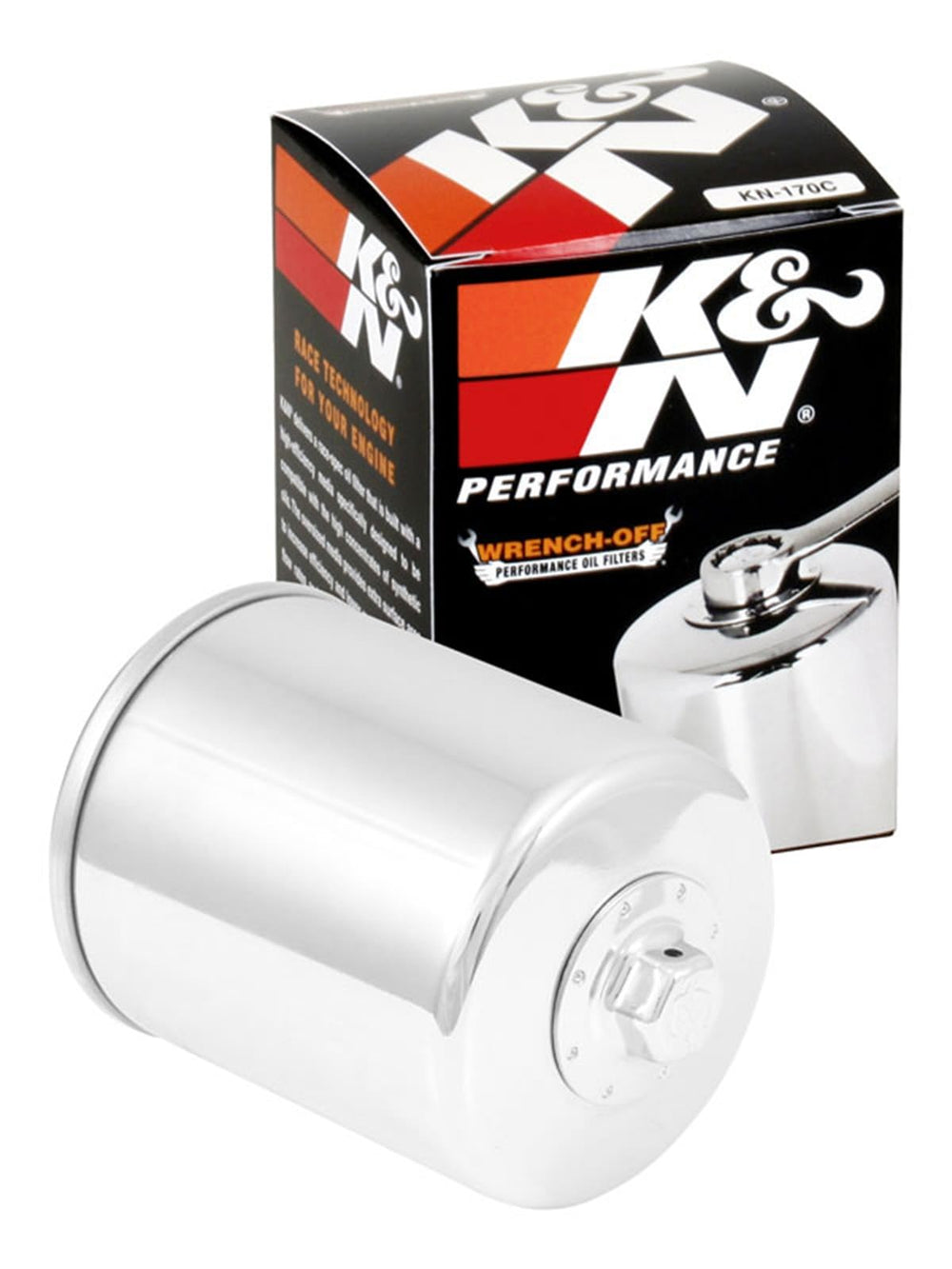 K&N KN-170C Harley oil filter canister for durable, high-flow filtration