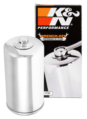 K&N KN-173C oil filter with heavy canister boosts durability for Harley engines.