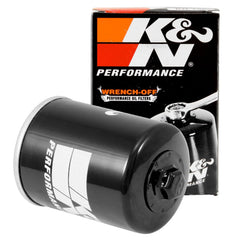 K&N KN-198 oil filter close-up showing rugged build for durability