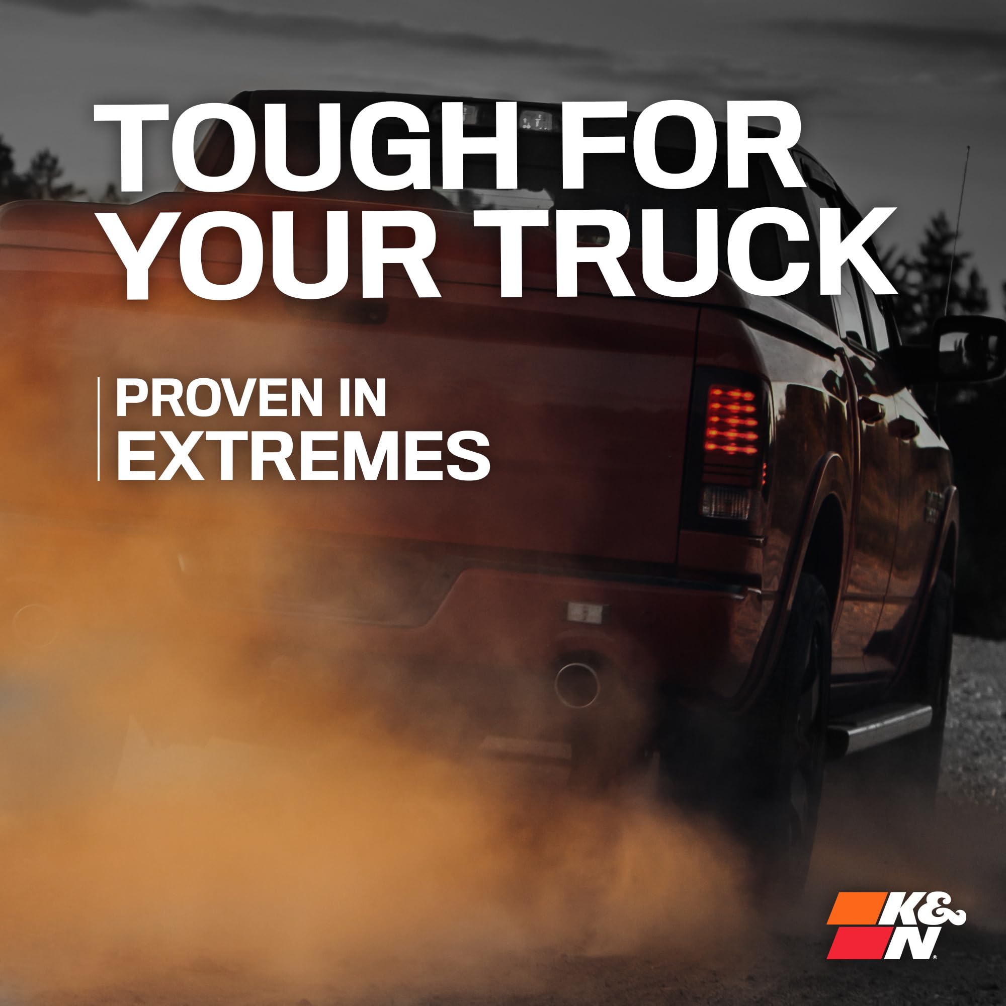 K&N air filter in factory air box enables quick, tool-free installation.