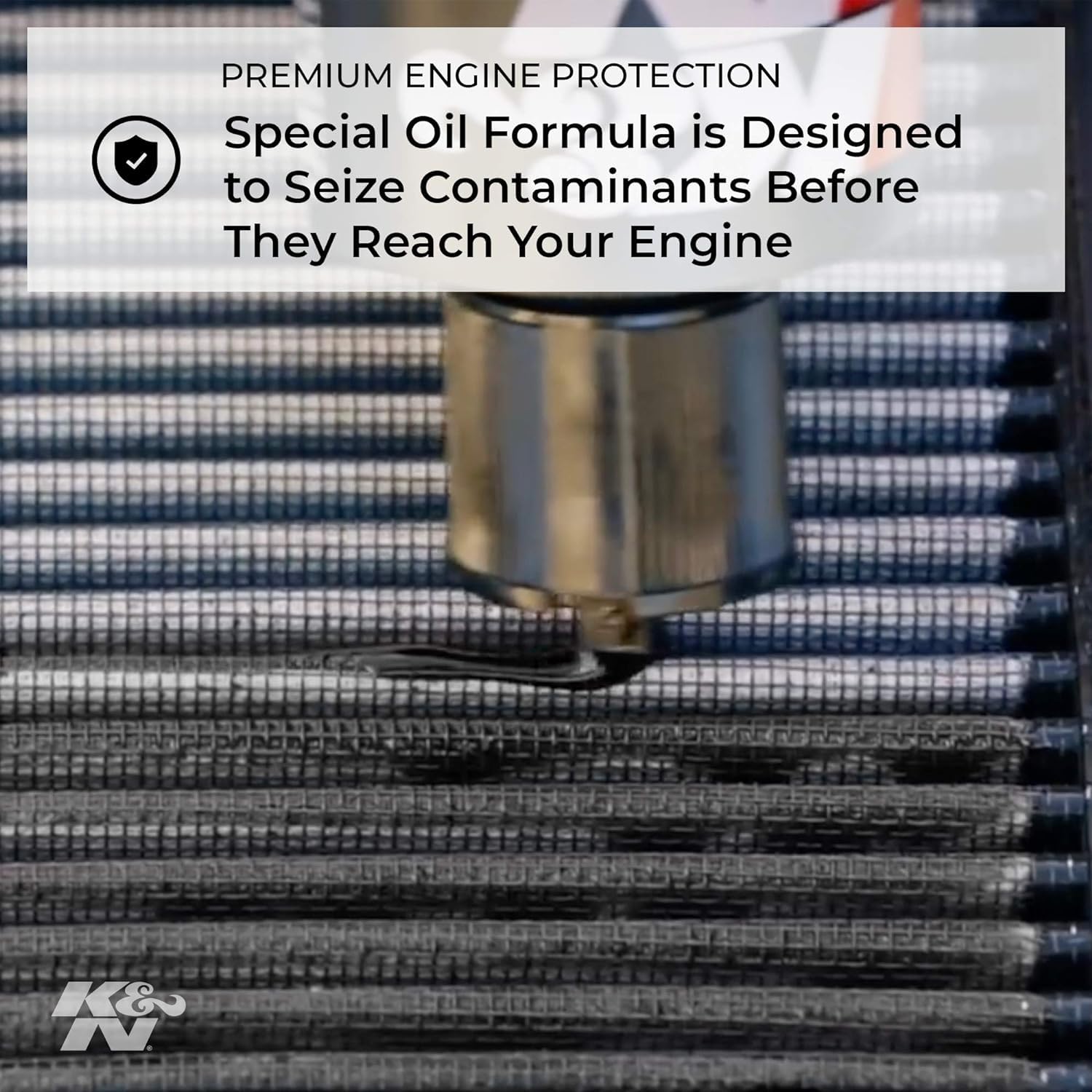 K&N cleaning steps—spray, rinse, dry, and oil for reconditioning.