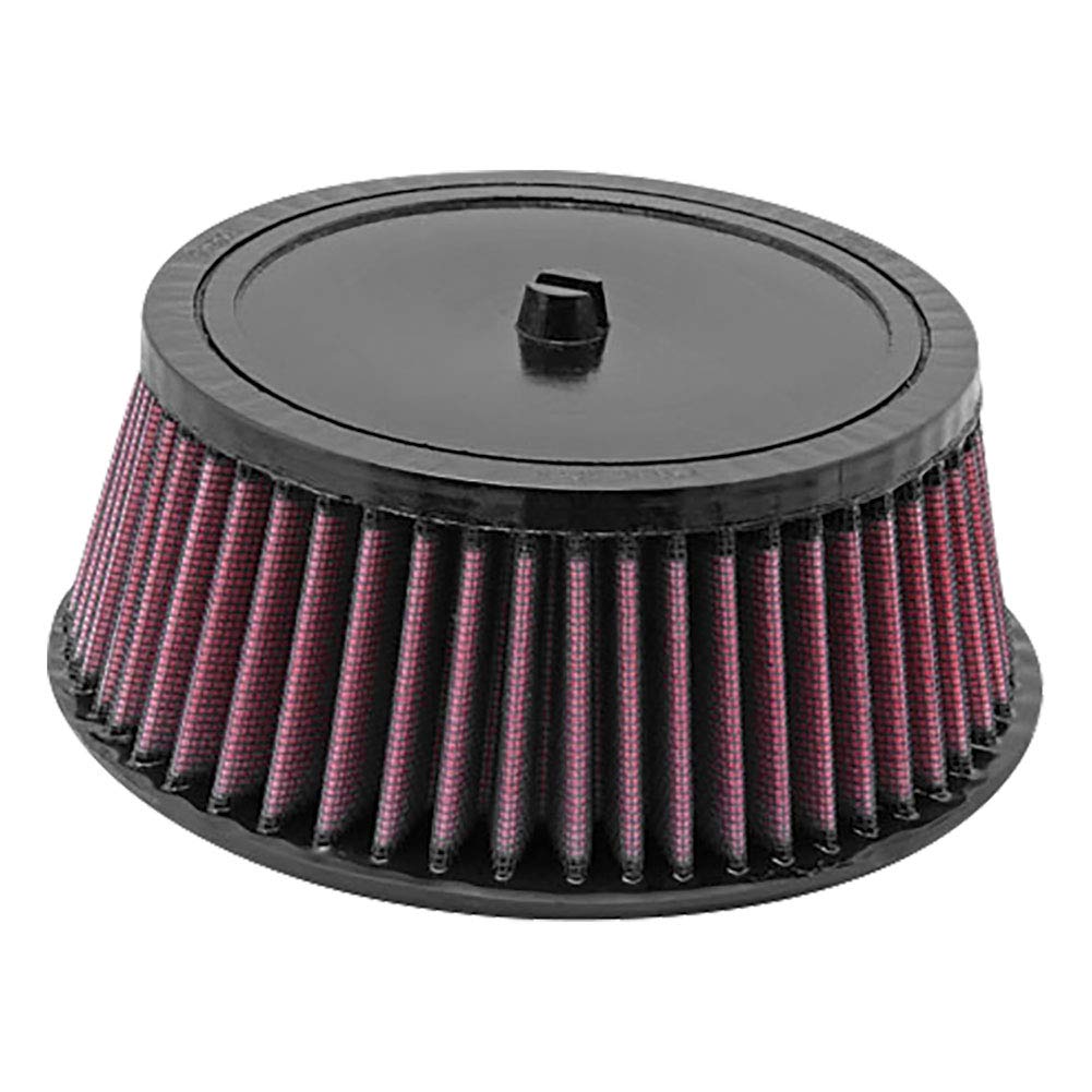 K&N engine air filter with high-flow design for motorcycles improves performance potential.