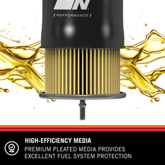 K&N PF-2200 top view emphasizes high-efficiency filtration media.