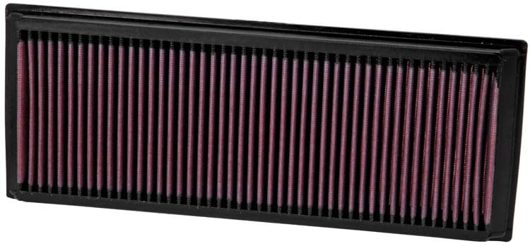 K&N filter installation into factory air box demonstrates quick, tool-free upgrading.