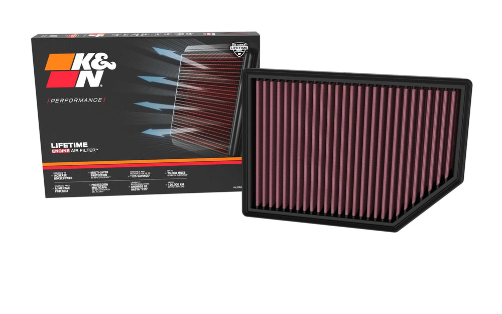 K&N high-flow original air filter for RAM/Jeep 33-5125 boosts airflow and performance