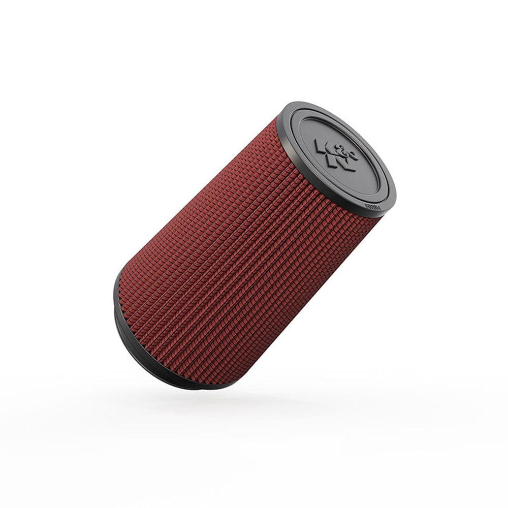 K&N high-flow universal round tapered filter front view boosts engine airflow.