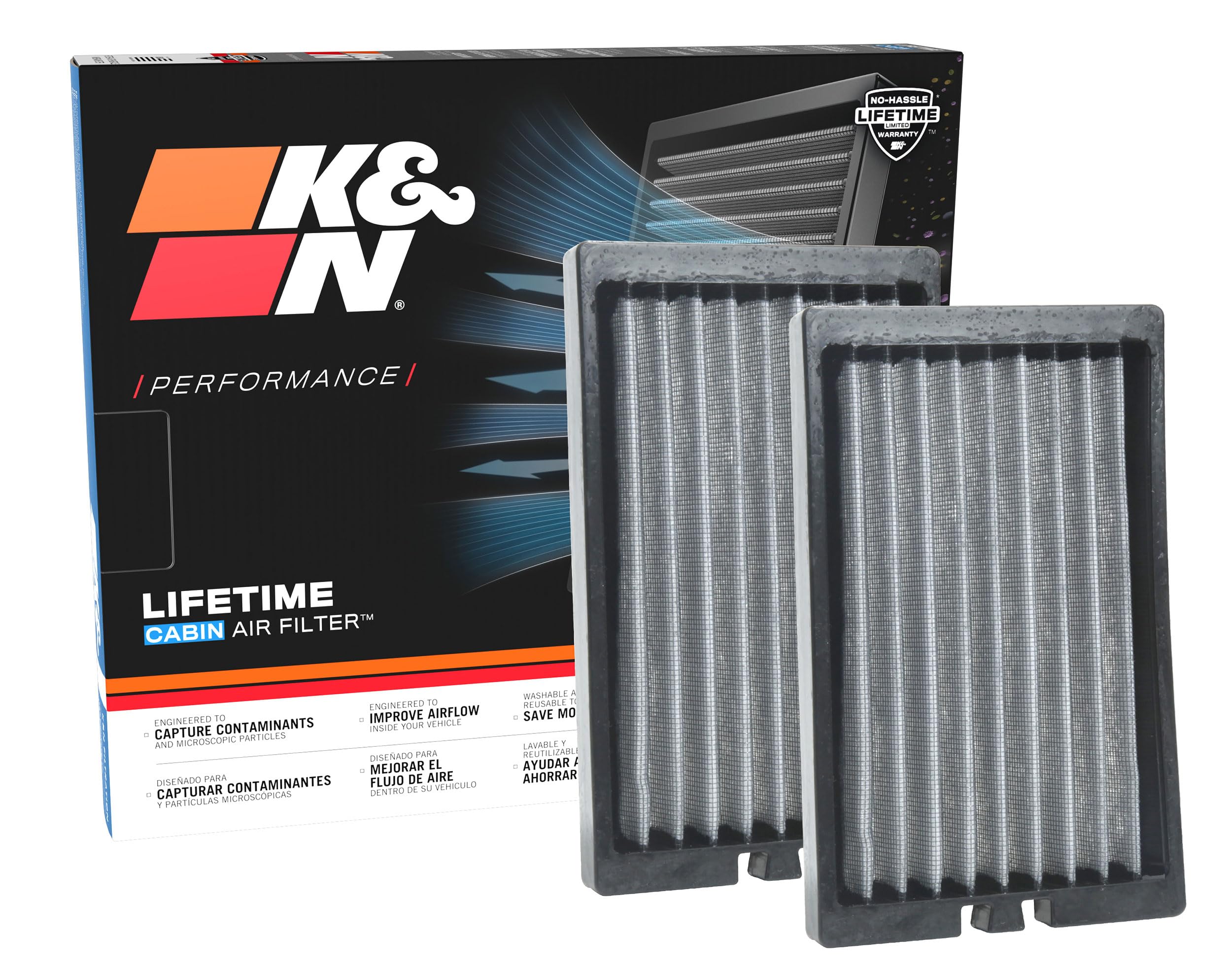 K&N Lifetime Cabin Air Filter installed in a Jeep Wrangler to boost cabin airflow.