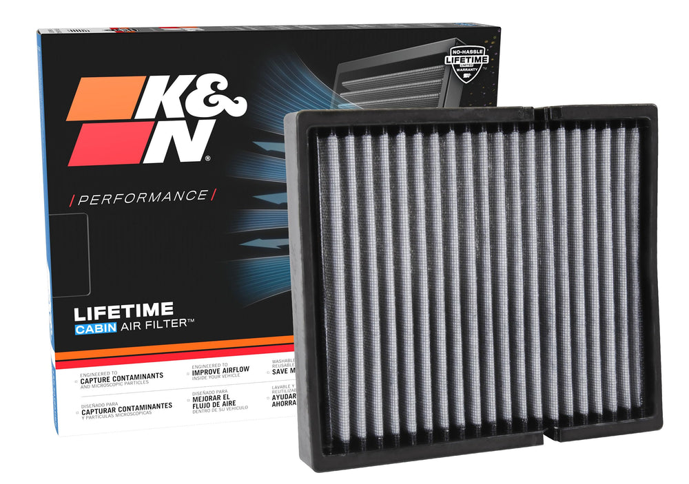 K&N VF2054 packaging highlights durability and reuse.