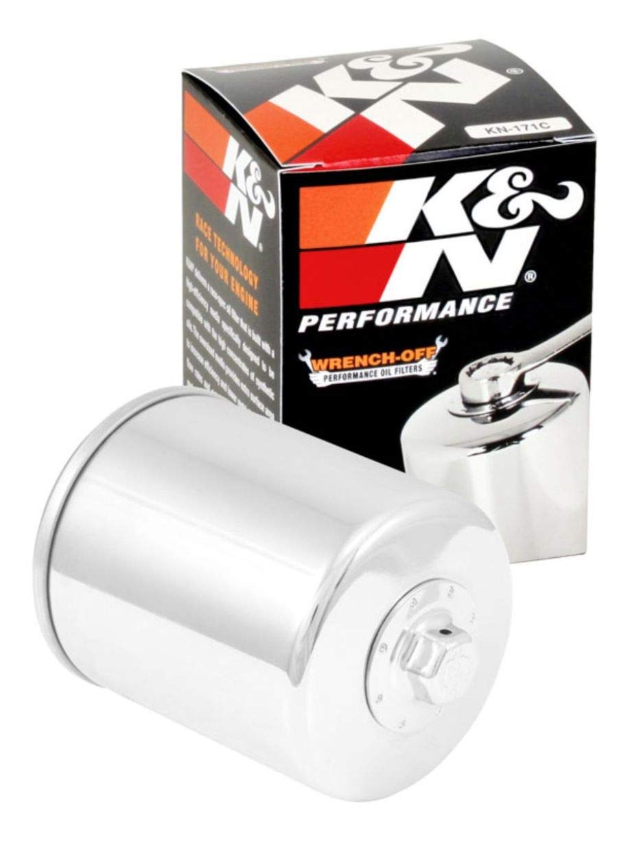 K&N KN-171C wrench-off nut enables quick filter removal during Harley maintenance.