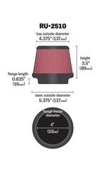 K&N High-Flow cone tapered clamp-on air filter enhances throttle response.