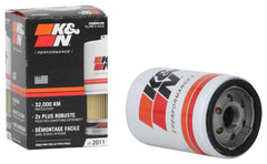 K&N Premium oil filter with wrench-off nut for quick maintenance