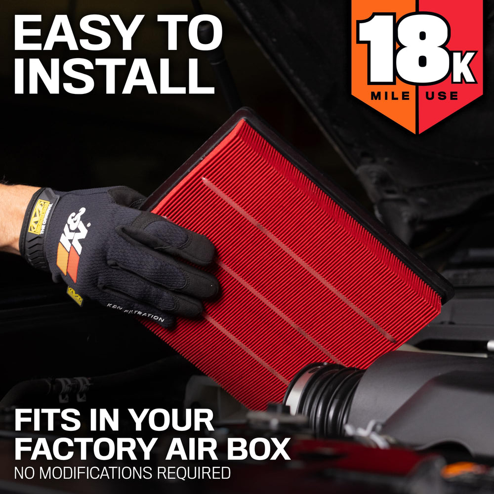 K&N filter meets or exceeds OEM specifications for Honda vans