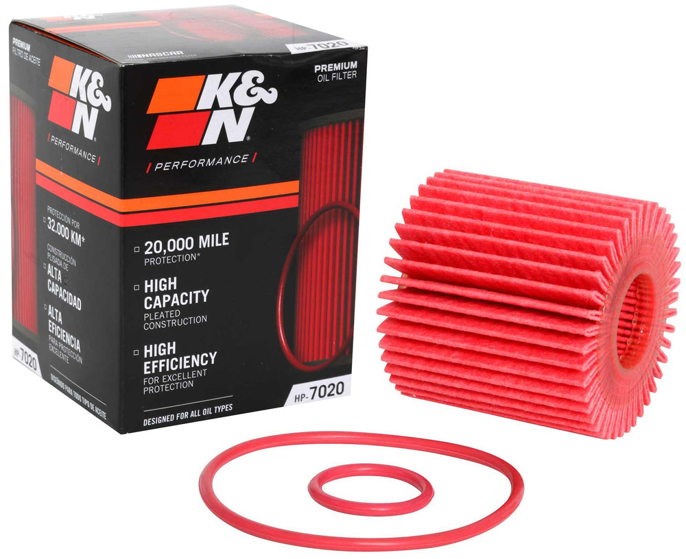 K&N HP7020 front view highlighting high-flow filtration for engine protection