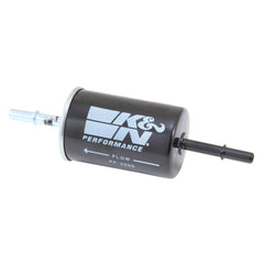K&N PF-2000 fuel filter close-up shows premium filtration media for cleaner fuel