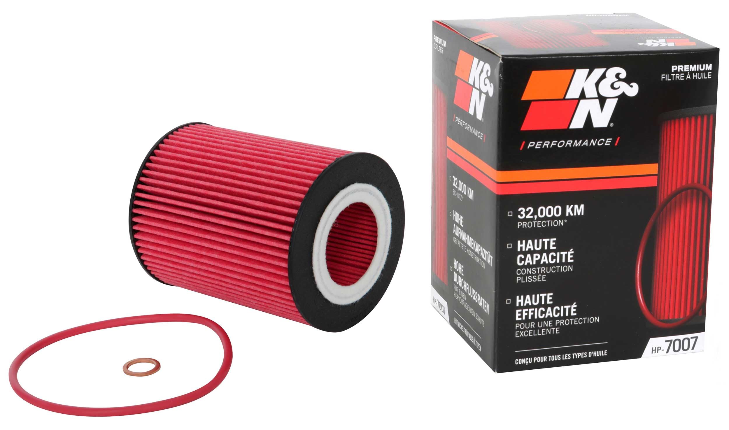 K&N Premium oil filter canister design for lasting durability
