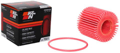 K&N premium oil filter with high-flow design for steady engine lubrication