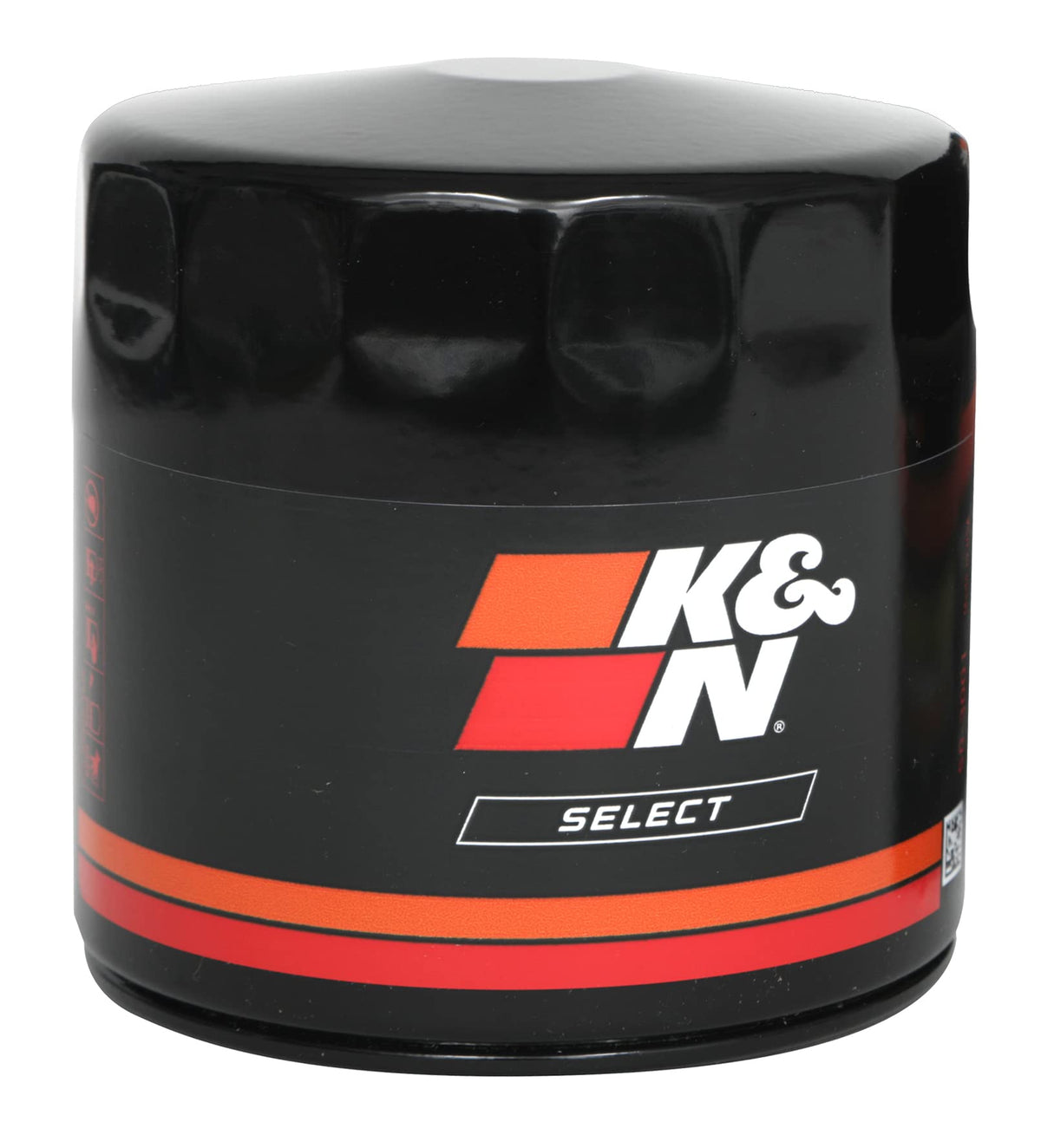 K&N Select oil filter outer shell for durable protection and filtration.