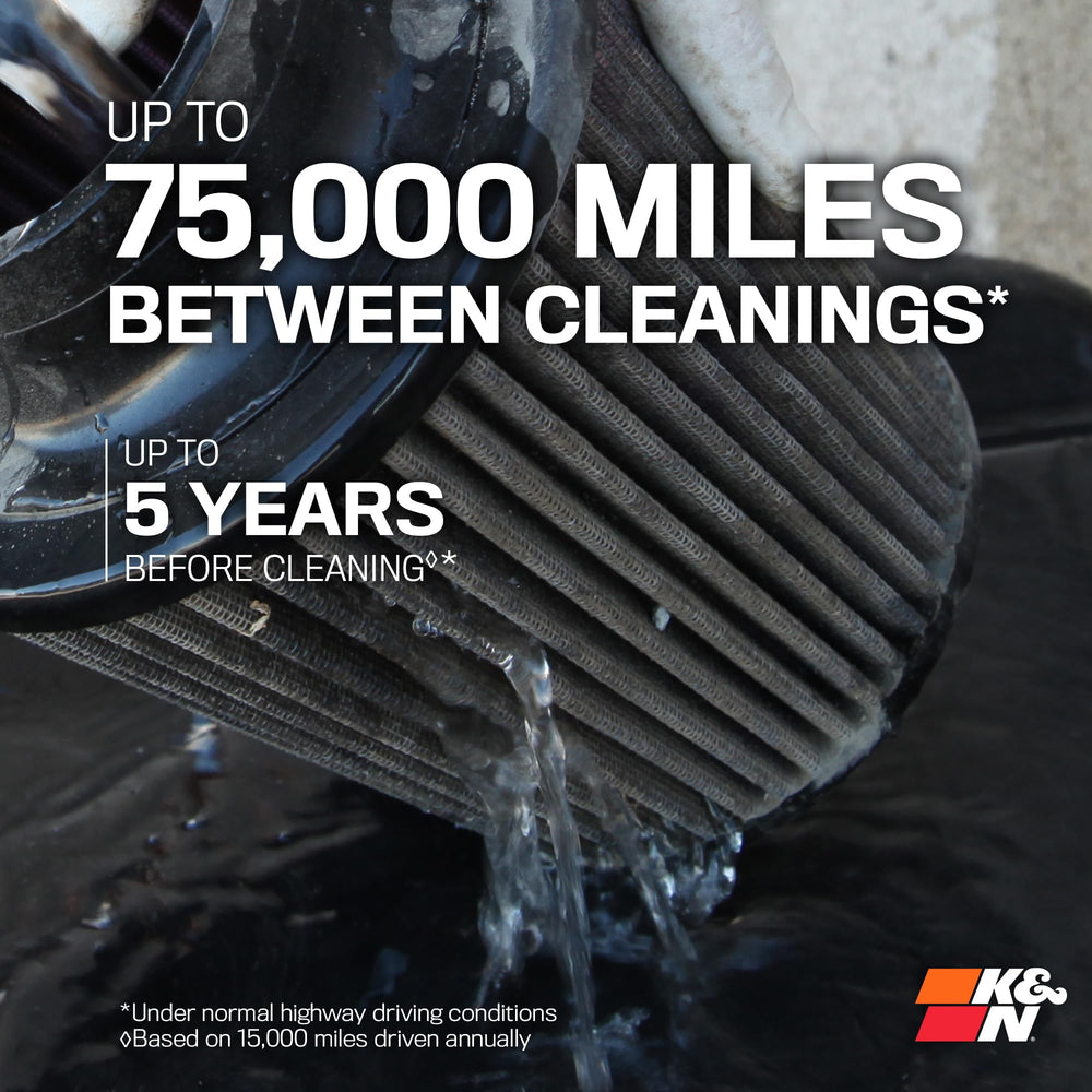 K&N washable reusable air filter for long-term value