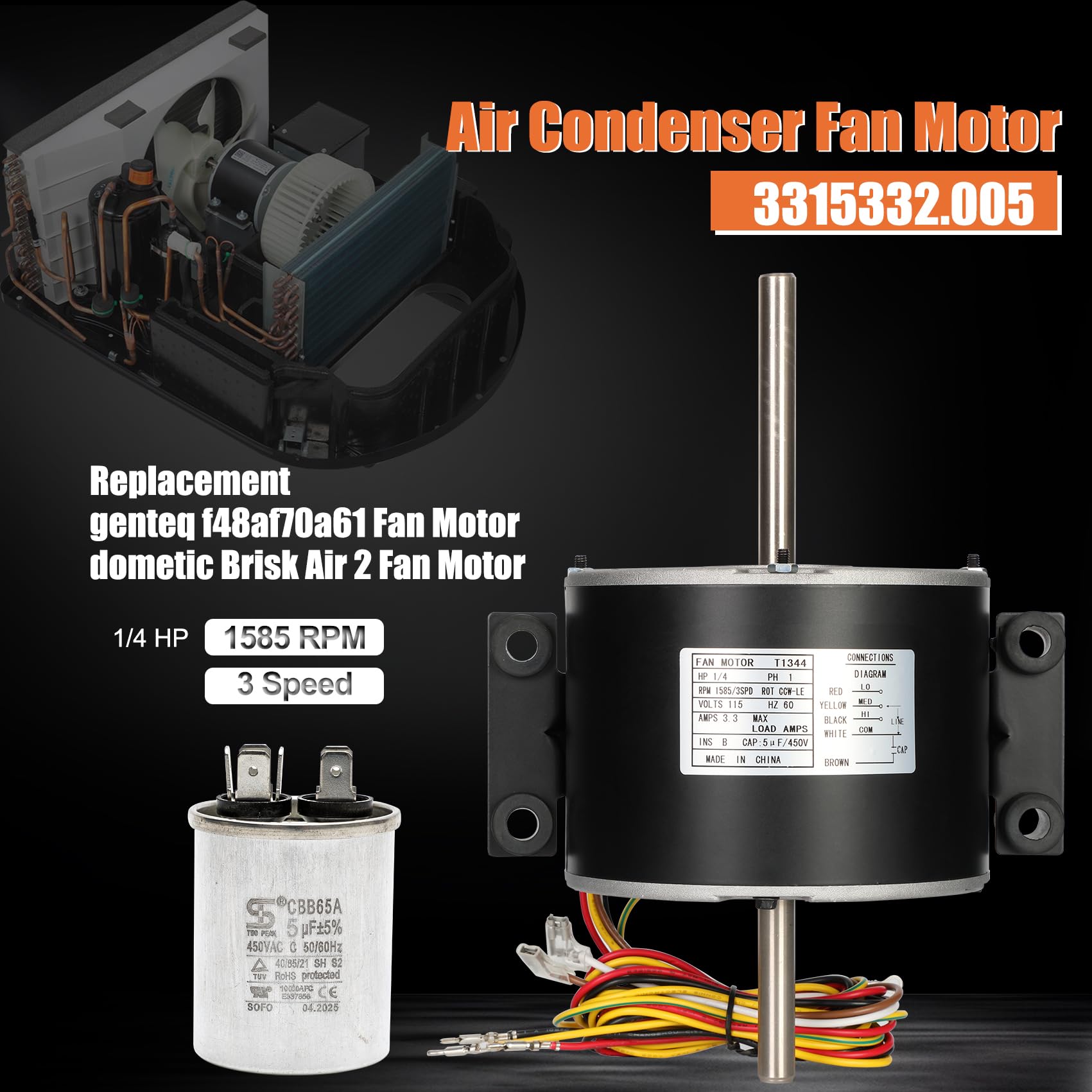Knocokie Brisk Air II fan motor visual: reliable cooling in rugged environments