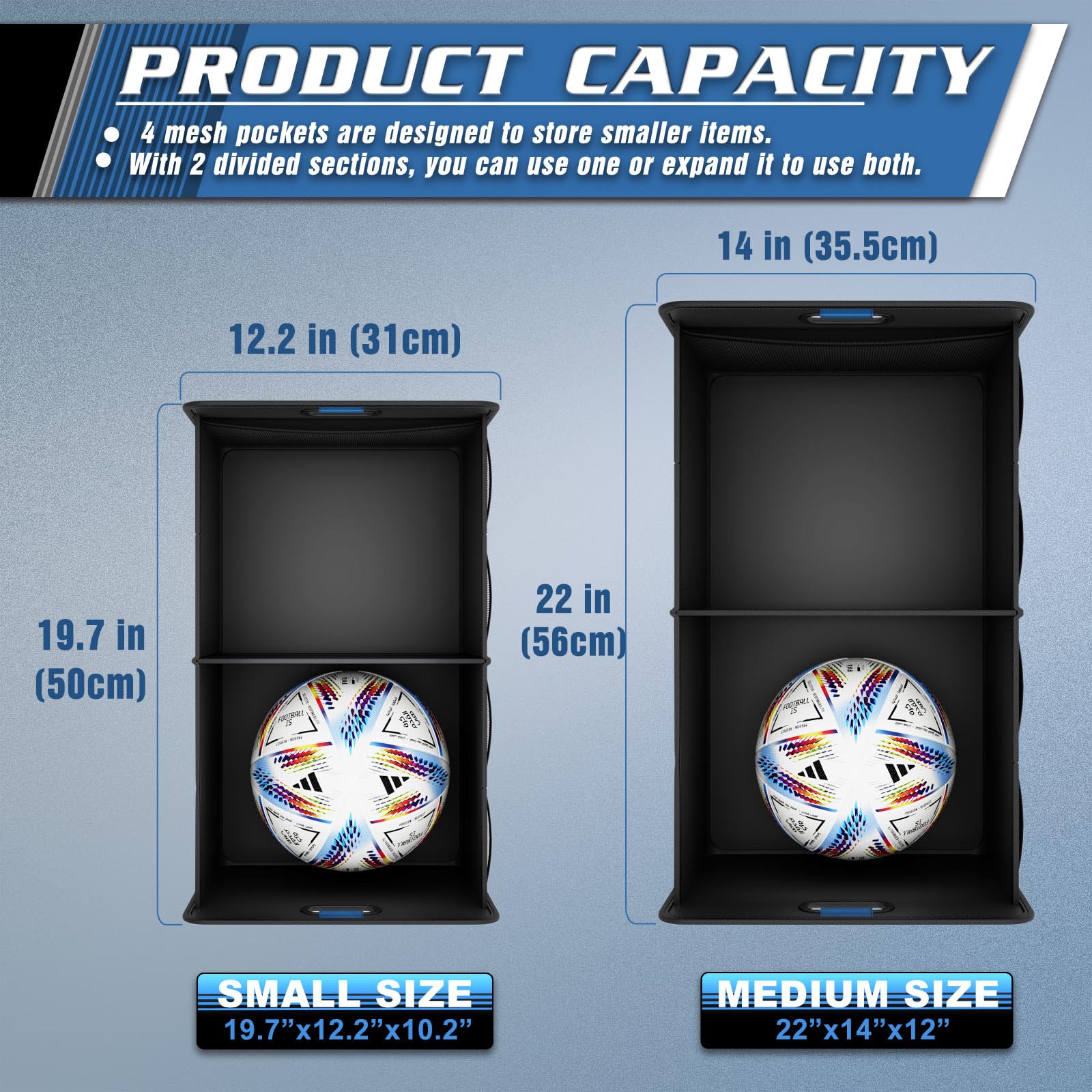 Knodel trunk organizer shows non-slip bottom keeping items secure during drives.