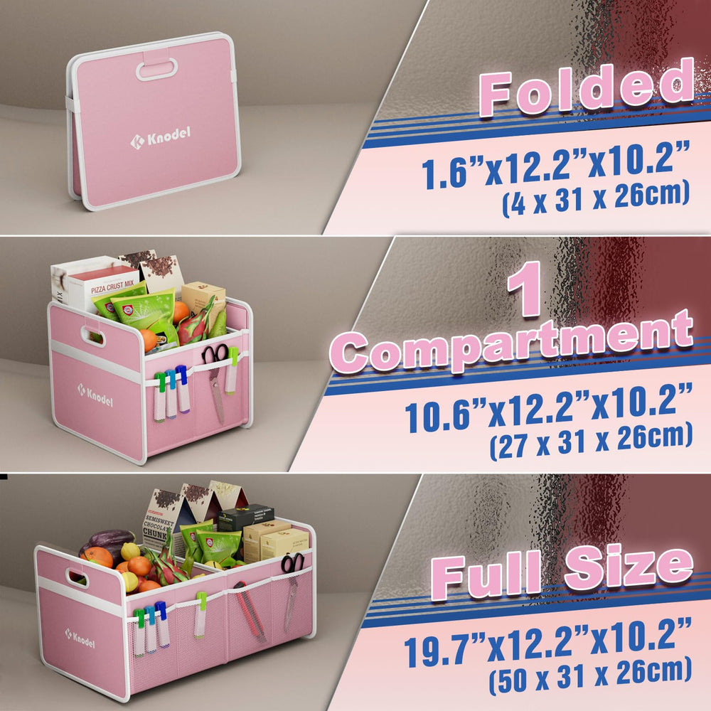 Knodel trunk organizer easy-clean surface, wipe clean after use.