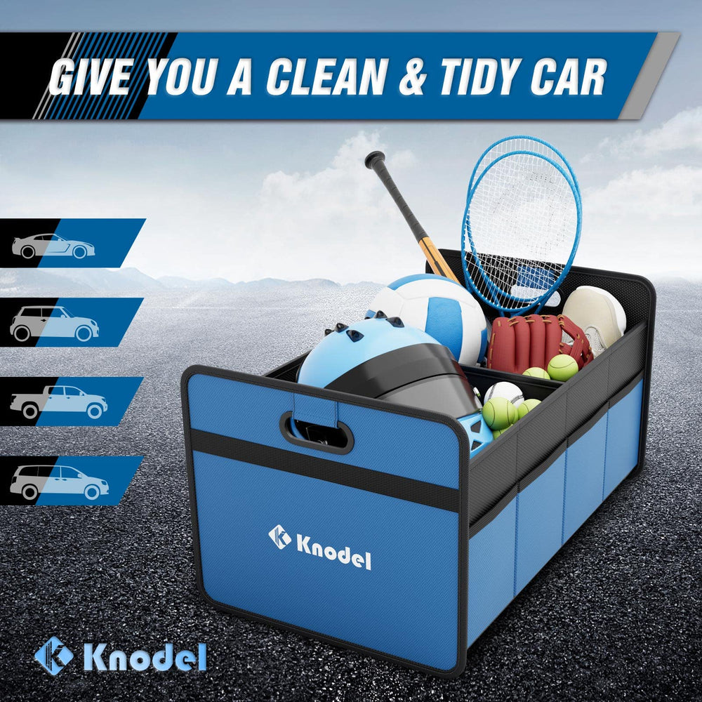 Folded Knodel organizer stored flat for closet or trunk spare.