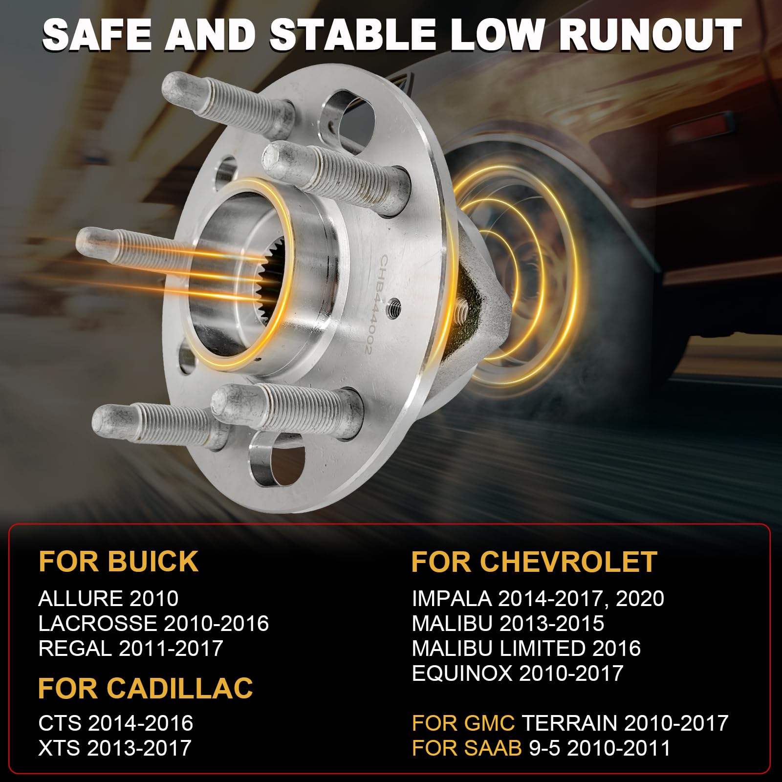 KNOLET 513288 front-right hub assembly enhances ride stability and control
