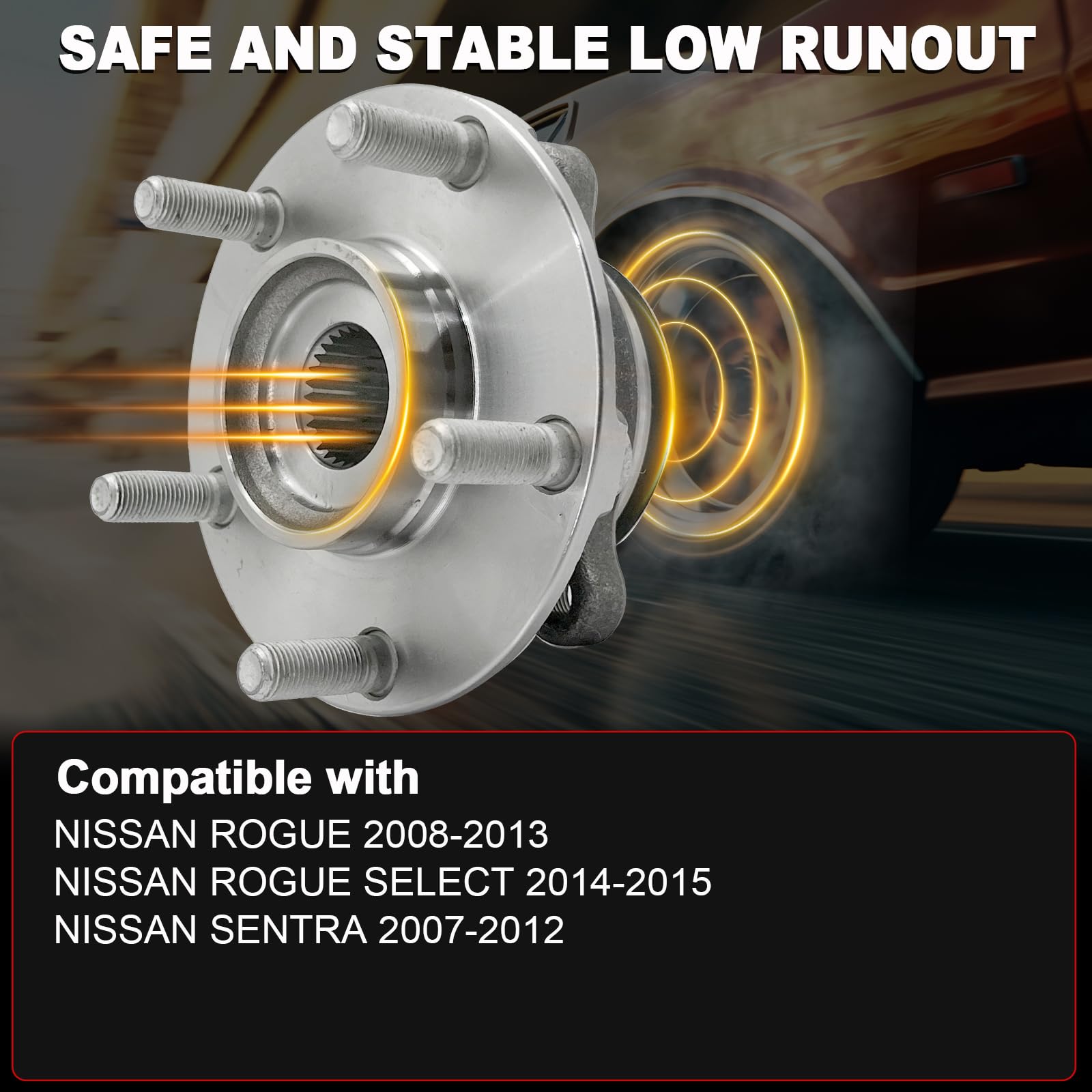 KNOLET 513298 front-left hub with precise fit improves steering
