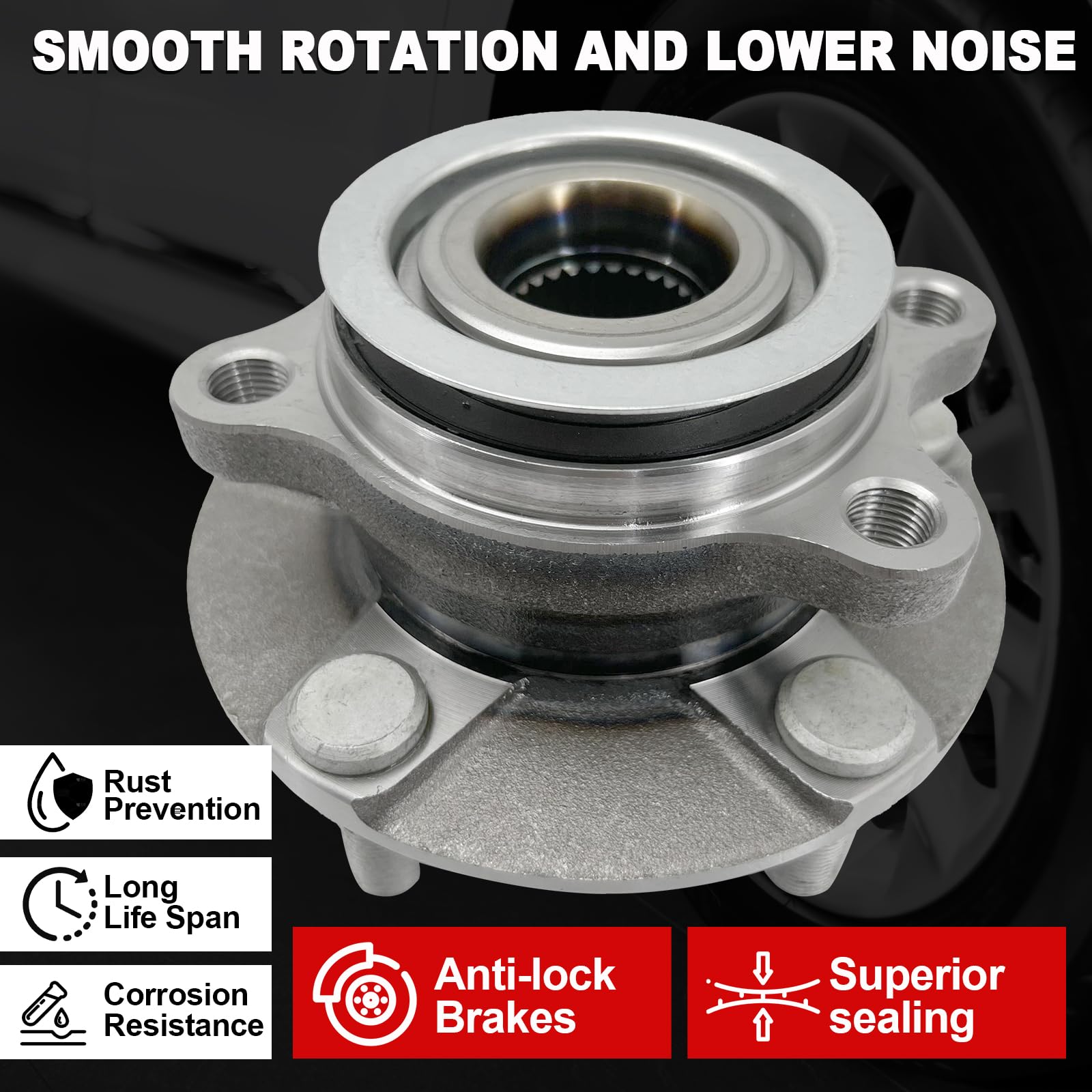 KNOLET 513298 front-right hub ensures balanced road performance