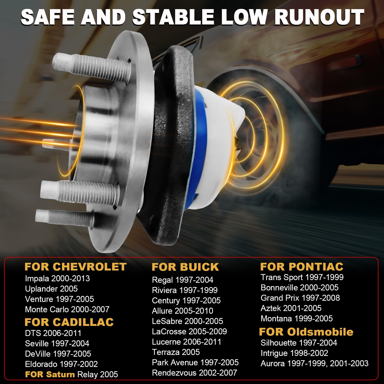 KNOLET front-right axle hub assembly ensures balanced rotation.