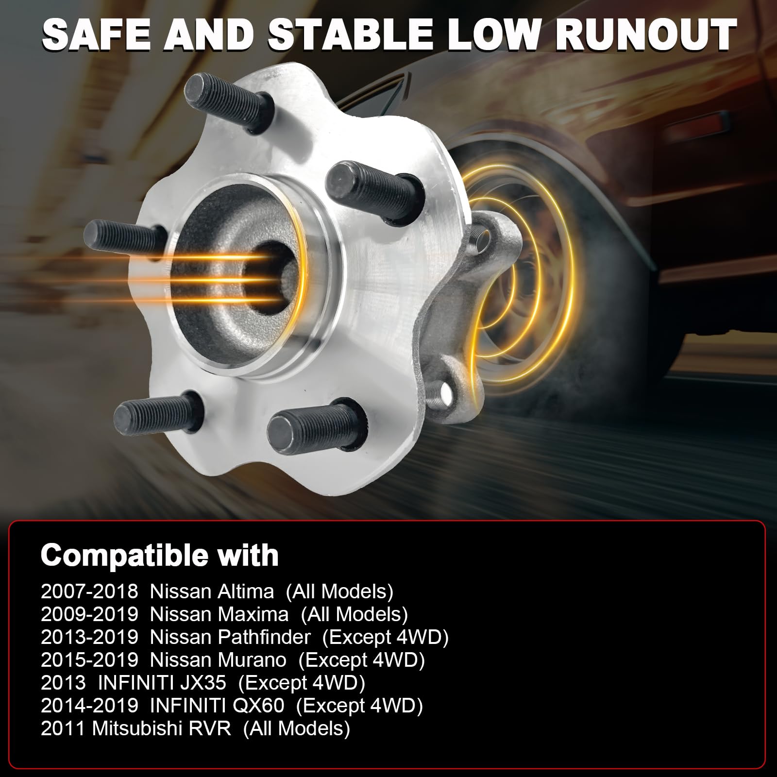 KNOLET 512388 front-right hub assembly ensures OE-like fit and reliability.